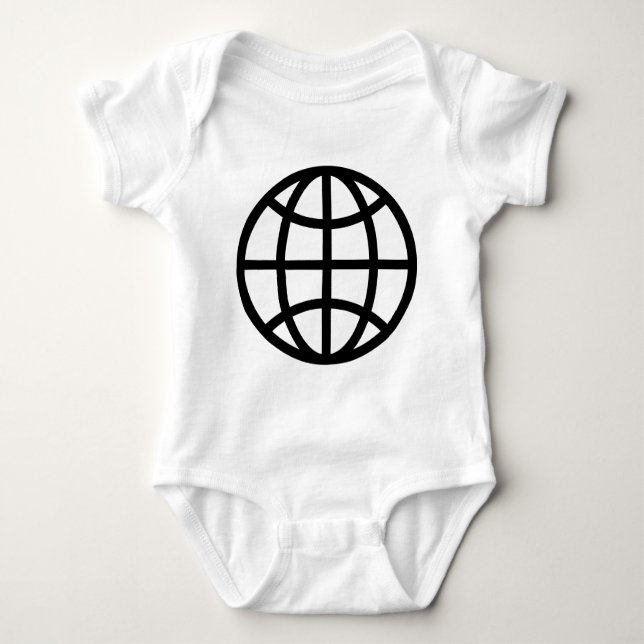 Globe Symbol - svart T Shirt (Framsida)