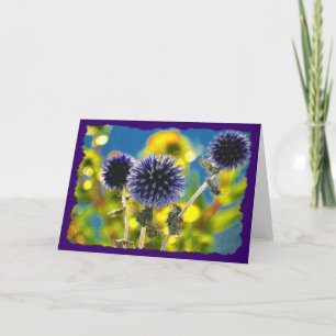 GLOBE THISTLE-gratulationskort Kort