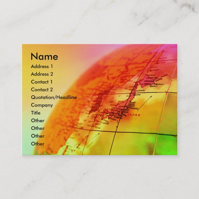 Globe | visitkort (Framsida)