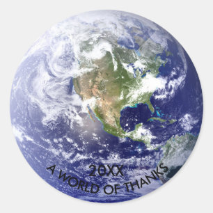 Globe World of tack - Circle Sticker Runt Klistermärke