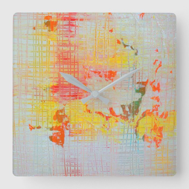 Globetrotter Wall Clock Fyrkantig Klocka (Framsida)