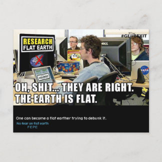 #GLOBEXIT RFE-KORT (Flat Earth 2017 Collection) Vykort