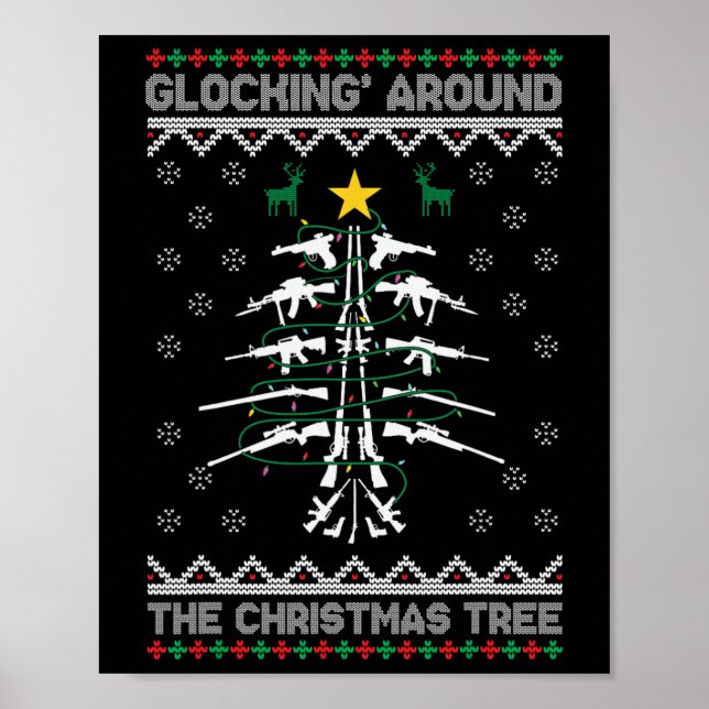 Glockar runt julgranen ful jul  poster (Framsidan)