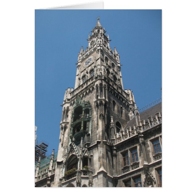 Glockenspiel Torn-München, Tyskland Hälsningskort (Framsidan)