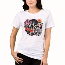 Glöd blomstret Kosmisk Kollage Grafisk T-Shirt