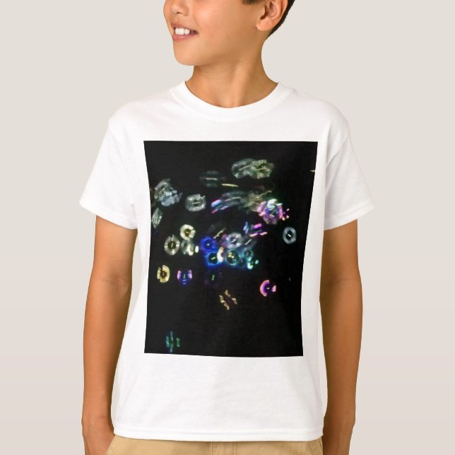 Glöd bubblar på natten t-shirt (Framsida)