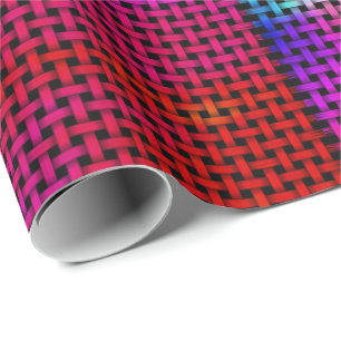 Glöd för basketvävdesign i mörken presentpapper