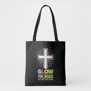 Glöd för Jesus Kristet Kors Tee Jesus Kristus Bi Tygkasse