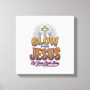 Glöd för Jesus Låt ditt ljus lysa Kristet Desi Canvastryck