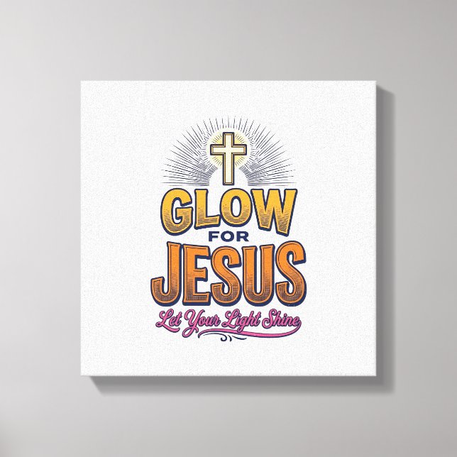 Glöd för Jesus Låt ditt ljus lysa Kristet Desi Canvastryck (Framsida)