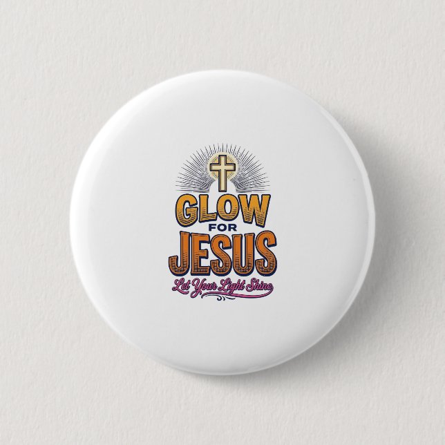 Glöd för Jesus Låt ditt ljus lysa Kristet Desi Knapp (Framsida)