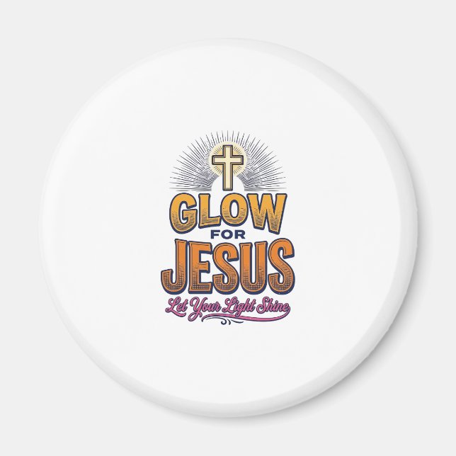 Glöd för Jesus Låt ditt ljus lysa Kristet Desi Magnet (Framsidan)