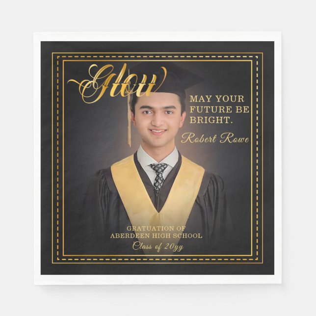 Glöd. Golden touch Brighten din framtid. Pappersservett (Framsidan)