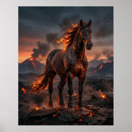 Glöd Häst Ask Slätter Poster