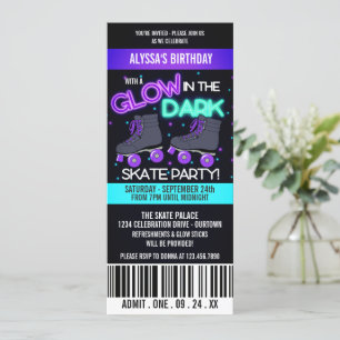 Glöd i Mörk Skating Party-inbjudan Inbjudningar