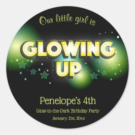 Glöd i Mörkens födelsedag Barn Runt Klistermärke