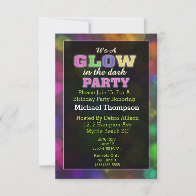 Glöd i Mörkens födelsedagsinbjudningar Inbjudningar (Framsida)