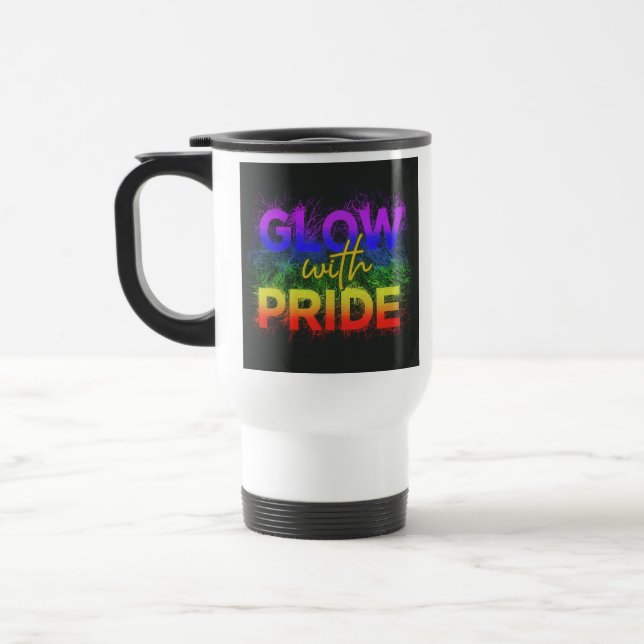 "Glöd med Pride" Resekaffe mug Resemugg (Vänster)
