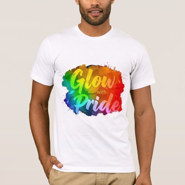 "Glöd med Pride T-Shirt" T Shirt (Framsida)