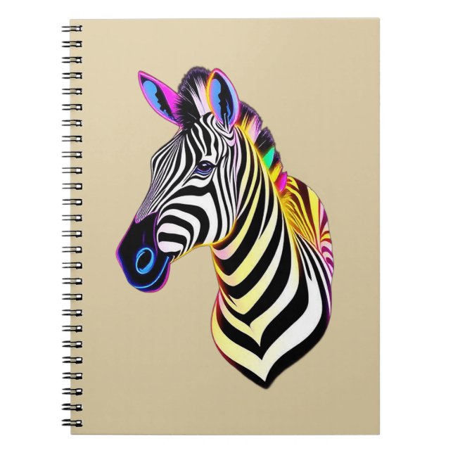 Glöd Neon Zebra Anteckningsbok (Framsidan)