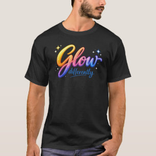 Glöd Olika - Levande Neon Regnbåge T-Shirt