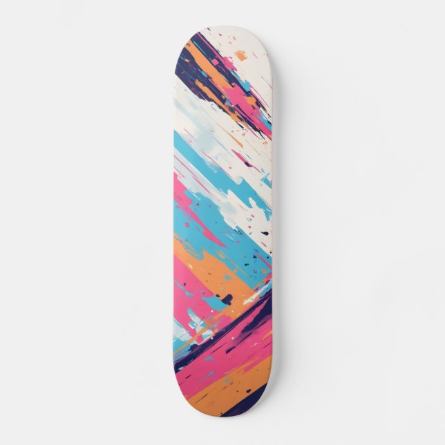 Glöd på resande fot: Neon Rosa Skateboard (Framsida)