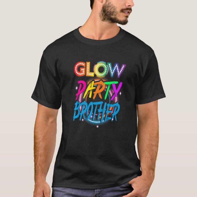 Glöd Part Bror  Målarfärg Stänk Effekt Glöd Fest T Shirt (Framsida)