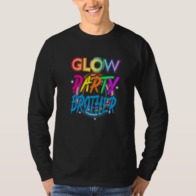 Glöd Partaj Bror  Målarfärg Fläck Effekt Glöd Fest T Shirt (Framsida)