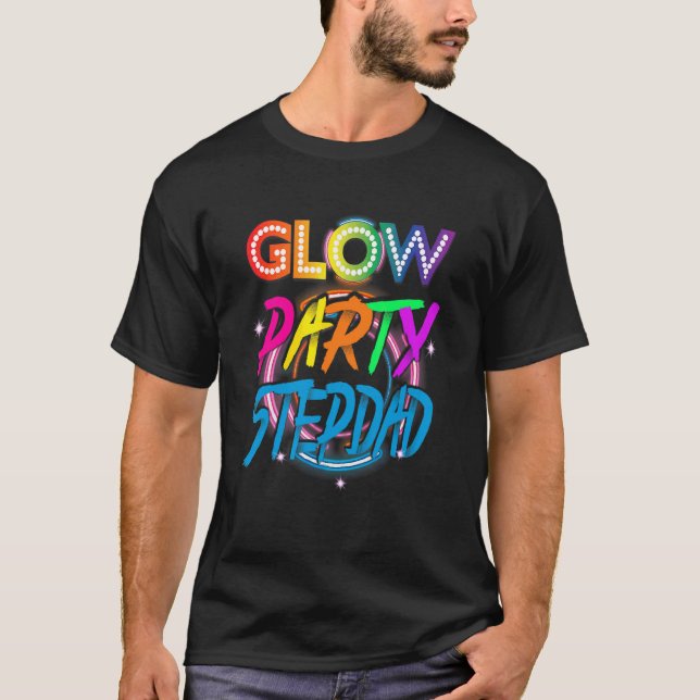 Glöd Parti Styvpappa   Målarfärg Fläck Effekt Glöd T Shirt (Framsida)