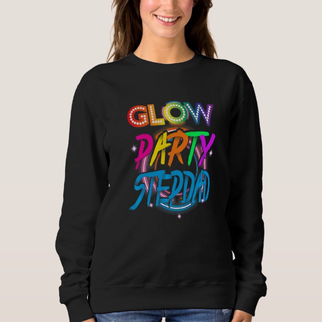 Glöd Parti Styvpappa  Målarstänk Effekt Glöd Par T Shirt (Framsida)