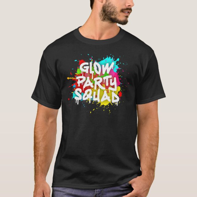Glöd Party fyrkantig färgspridningseffekt Pa T Shirt (Framsida)