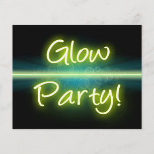 Glöd Party, Gult/Grönt, svart ljus Flygblad