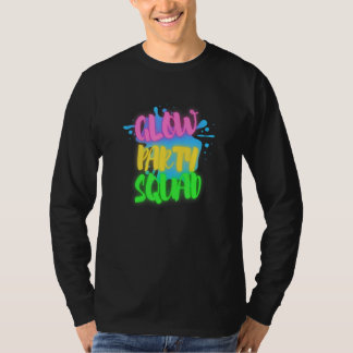 Glöd Party-kvadratisk effektglöd Party Retro-Vinta T Shirt