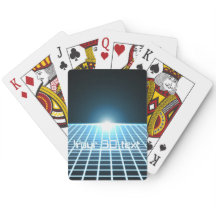 Glödande 3D-Grid med anpassadetext