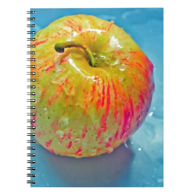 Glödande Äpple Anteckningsbok Med Spiral (Framsidan)
