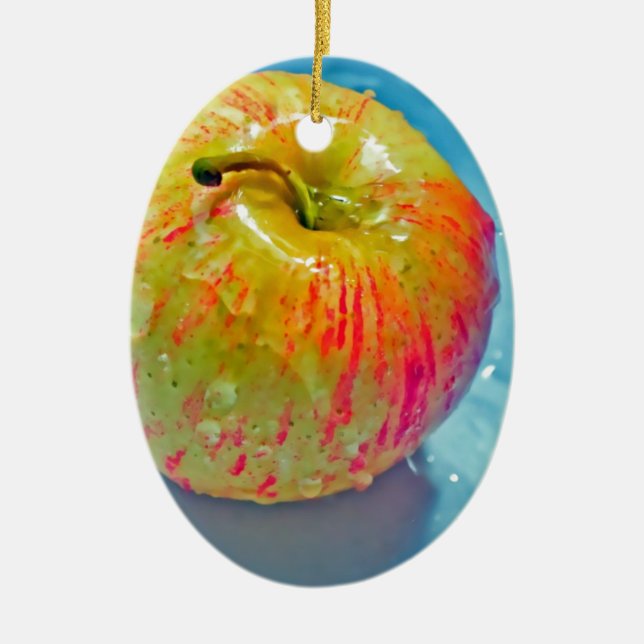Glödande Äpple Julgransprydnad Keramik (Framsidan)