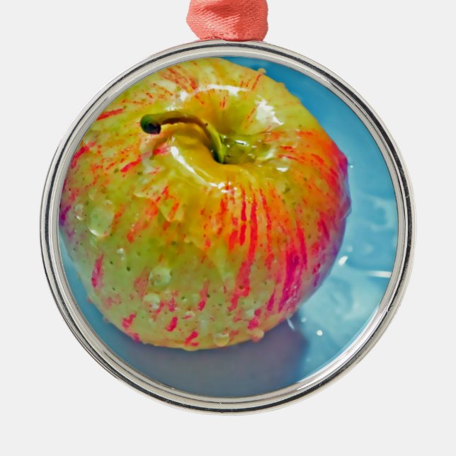Glödande Äpple Julgransprydnad Metall (Framsidan)