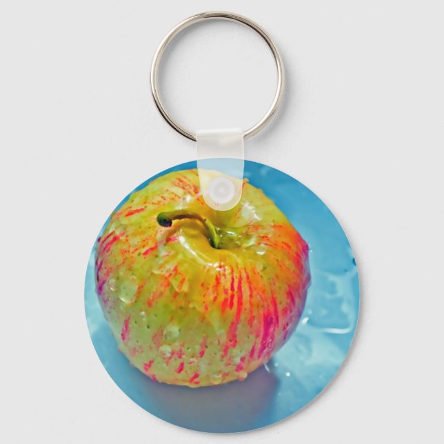 Glödande Apple Nyckelring (Framsida)