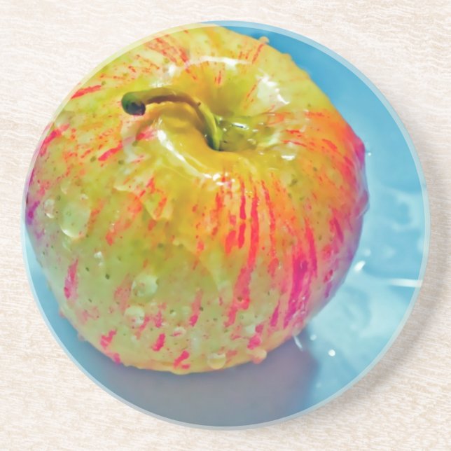 Glödande Apple Underlägg Sandsten (Framsidan)