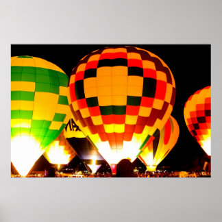 Glödande ballonger poster