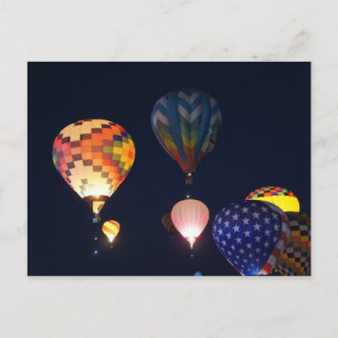 Glödande ballonger vykort
