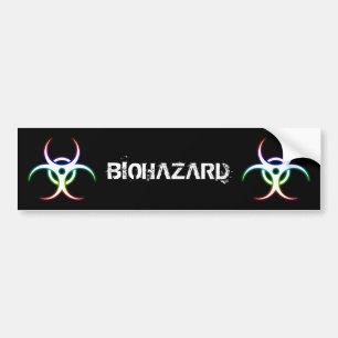 Glödande Biohazardsymbol - bildekal