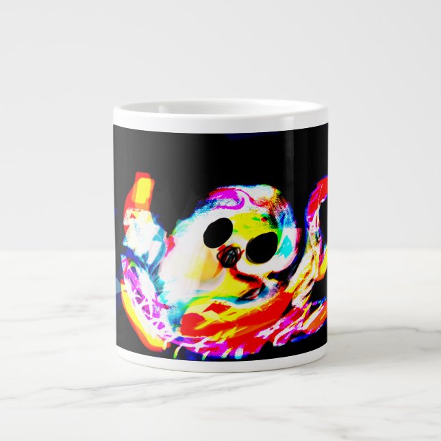 Glödande bläckfisk sommar jumbo mugg (Framsidan)