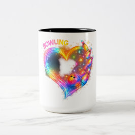 Glödande Bowling Kärlek Två-Tonad Mugg