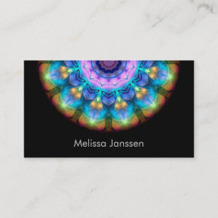 Glödande bränt exponeringsglas - mandala visitkort