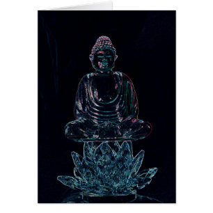 glödande buddha hälsningskort