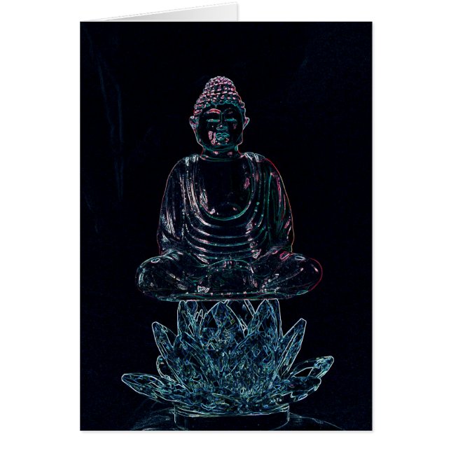 glödande buddha hälsningskort (Framsidan)