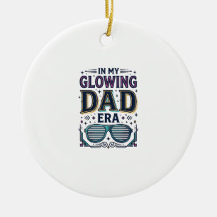 Glödande Dad Era Retro Neon Solglasögon Tröja_1 Julgransprydnad Keramik