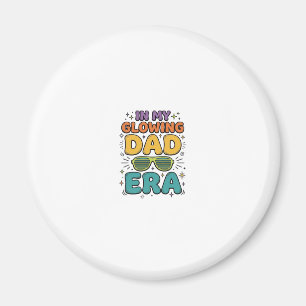 Glödande Dad Era Retro Solglasögon Dad T-Shirt Des Magnet