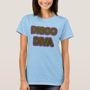 Glödande diskodiva för Retro seventies T-shirt
